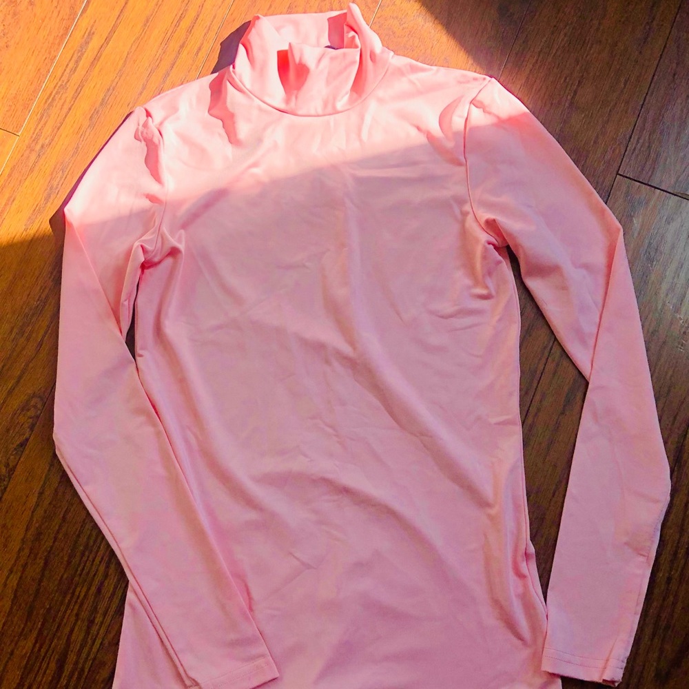 kid’s pink thin turtle neck